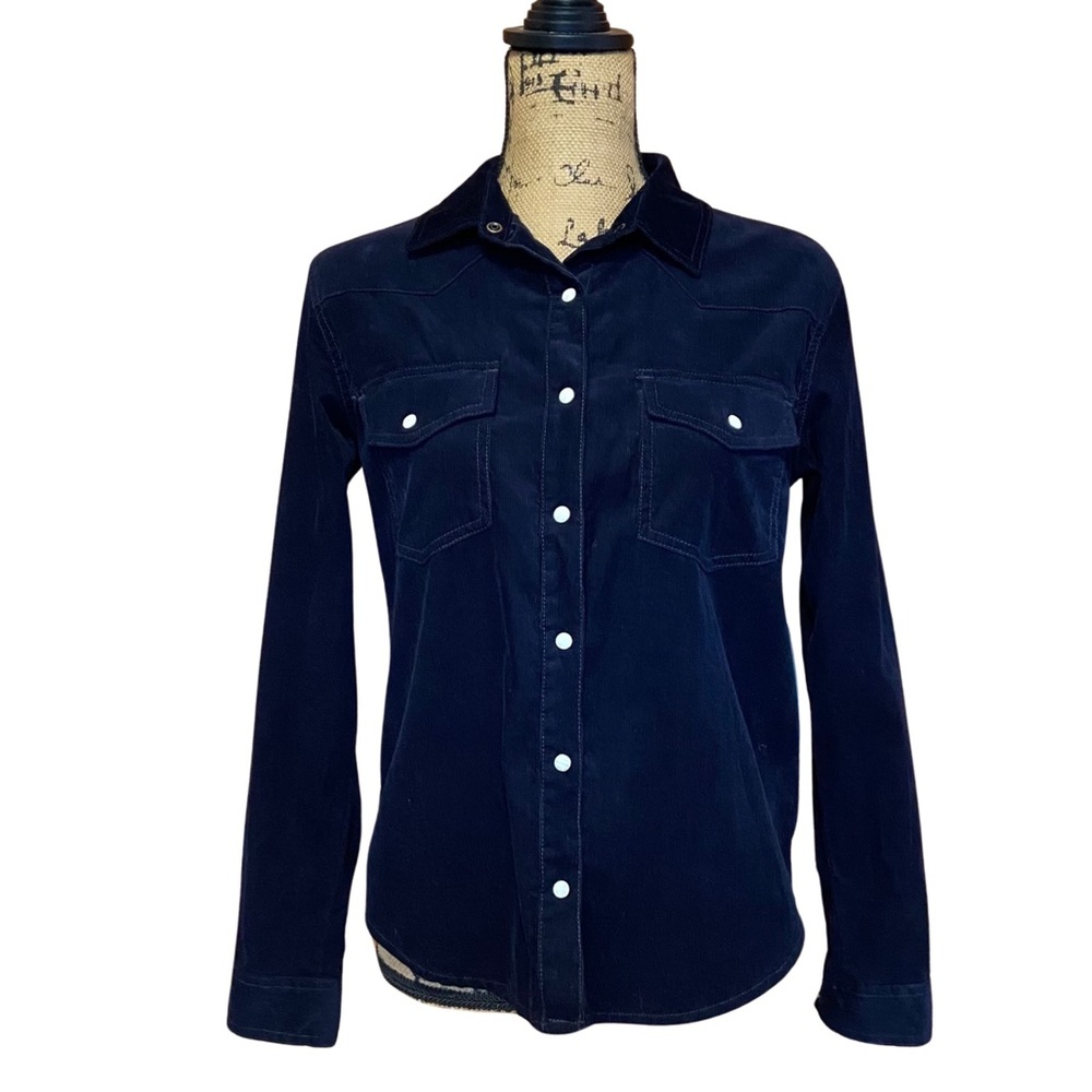 NWT Forever 21 Western Style Corduroy Button Up Shirt Size Small